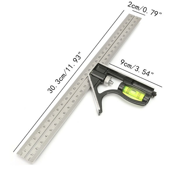 Precise-Measuring-Tools-Aluminium-Combination-Square-DIY-Workshop-Hardware-1004225