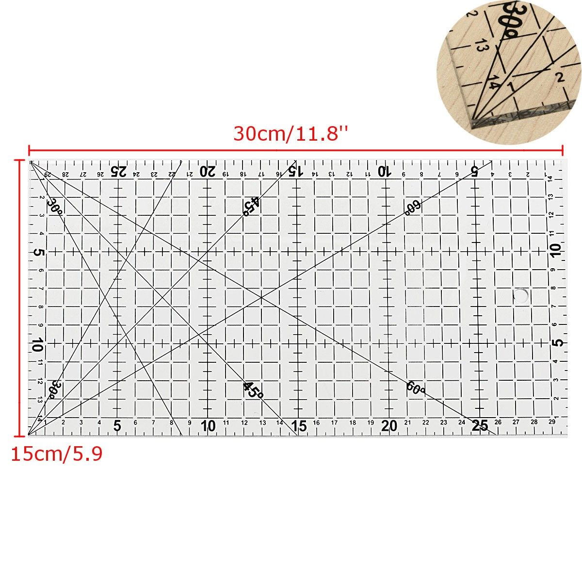 Quilting-Sewing-Patchwork-Foot-Aligned-Ruler-Grid-Cutting-Tailor-Craft-Scale-1158130