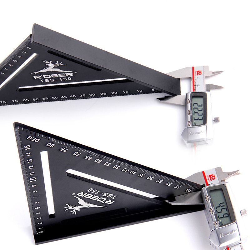RDEER-150mm-Angle-Ruler-Aluminun-Alloy-Triangle-Ruler-For-DIY-Home-Builders-Artists-Woodworking-Meas-1587644