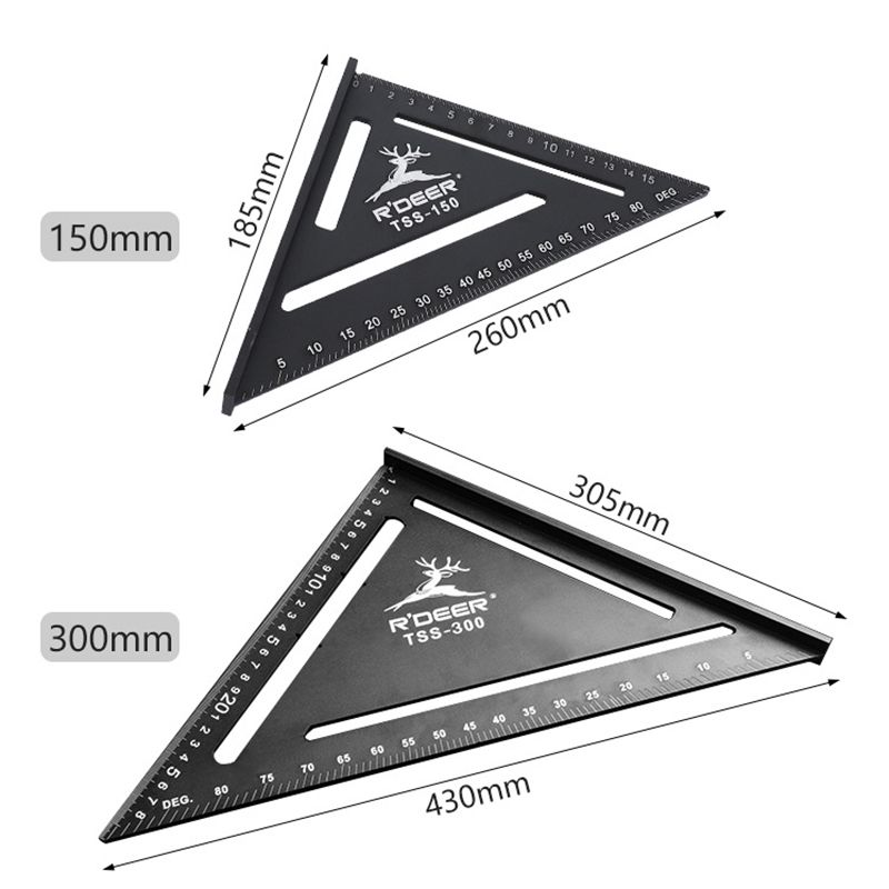 RDEER-150mm-Angle-Ruler-Aluminun-Alloy-Triangle-Ruler-For-DIY-Home-Builders-Artists-Woodworking-Meas-1587644