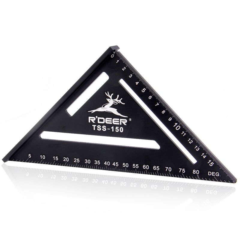 RDEER-150mm-Angle-Ruler-Aluminun-Alloy-Triangle-Ruler-For-DIY-Home-Builders-Artists-Woodworking-Meas-1587644