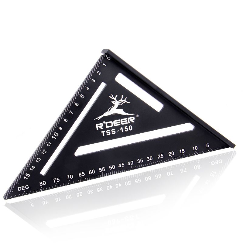 RDEER-150mm-Angle-Ruler-Aluminun-Alloy-Triangle-Ruler-For-DIY-Home-Builders-Artists-Woodworking-Meas-1587644