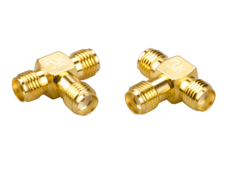 2PCS-RJX-Hobby-RJX2254-SMA-Female-Plug-To-Dual-SMA-Female-T-type-RF-Coaxial-Adapter-Connector-1291812
