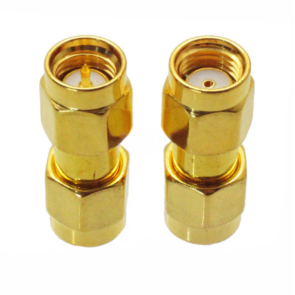 2PCS-SMA-Male-to-RP-SMA-Male-Adaptor-RF-Connector-Straight-For-FPV-RC-Drone-1208610