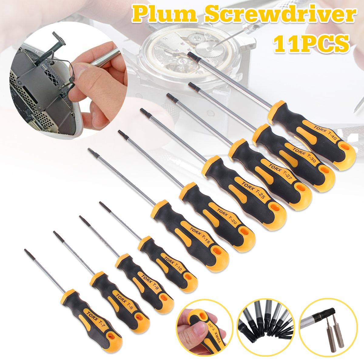 11Pcs-Torx-Chrome-Vanadium-Steel-Screwdriver-Magnetic-Tip-Repair-Hand-Tool-Set-1506658