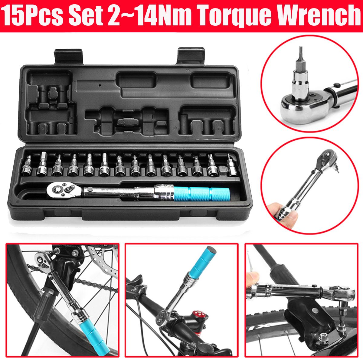 15pcs-Torque-Wrench-Allen-Key-Tool-Screwdriver-Drive-Socket-Bit-Set-1279796