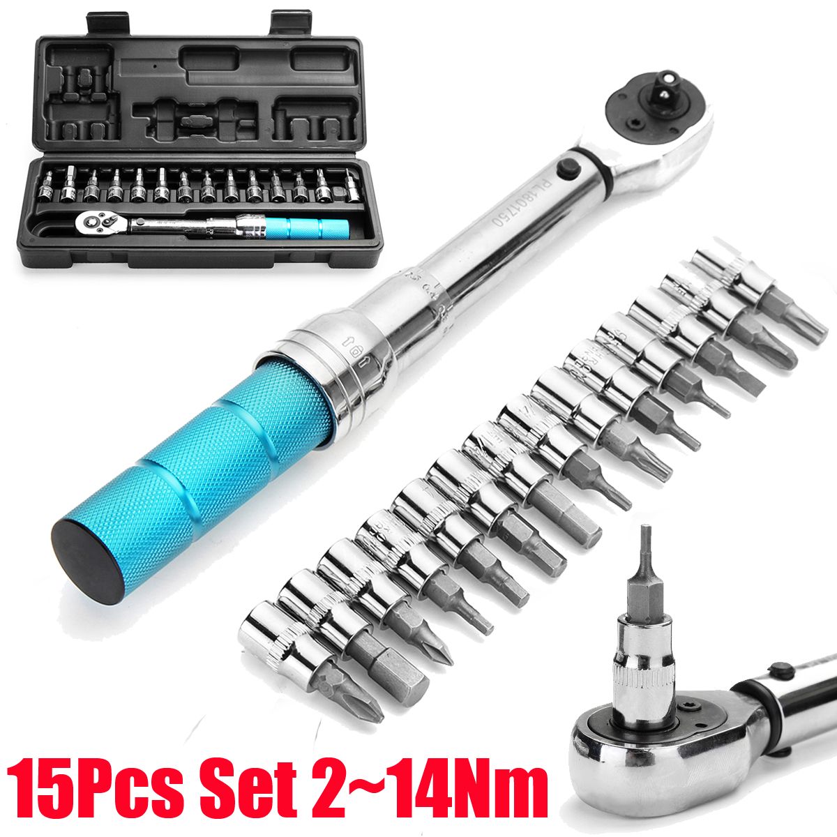 15pcs-Torque-Wrench-Allen-Key-Tool-Screwdriver-Drive-Socket-Bit-Set-1279796