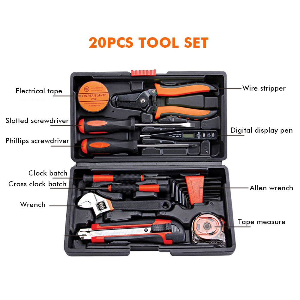 20Pcs-Screwdriver-Wrench-Wire-Stripper-Home-Hardware-Combination-Kit-Electric-Maintenance-DIY-Tool-1434053