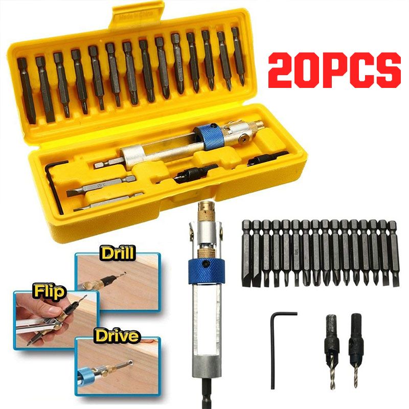 20pcsSet-Countersink-Drill-Bit-HSS-Screwdriver-Tools-Drill-Driver-Kit-Flip-Drive-Portable-LZ-1625888