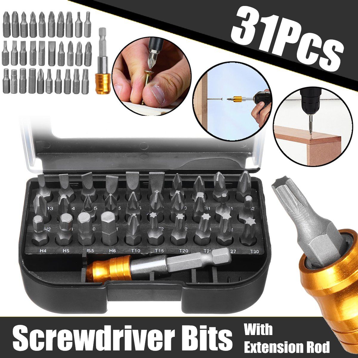 31Pcs-Tamper-Proof-Torx-Spanner-Screwdriver-Star-Hex-Holder-Rod-Security-Bit-Set-1397286