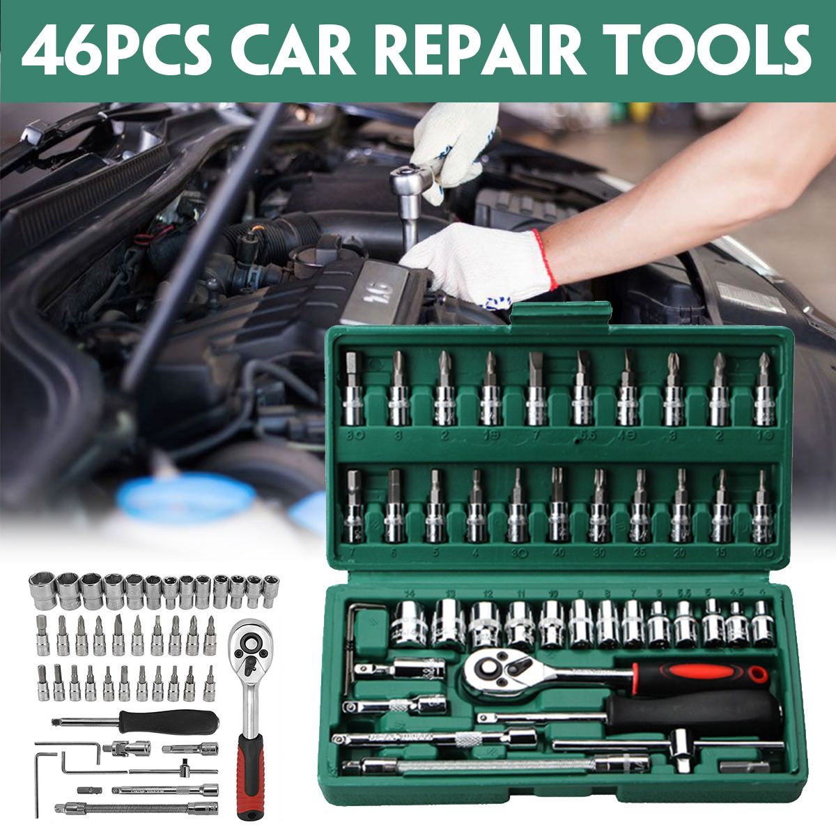 46PCSSET-Car-Repair-Tools-Kit-14quot-Wrench-Torx-Ratchet-Driver-Screwdrivers-1693462