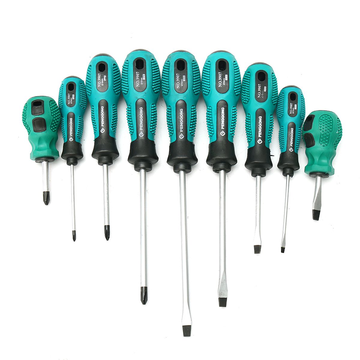 9Pcs-Chrome-Vanadium-Steel-Slotted-amp-Phillips-Screwdriver-Tool-Set-Magnetic-Tip-1266098