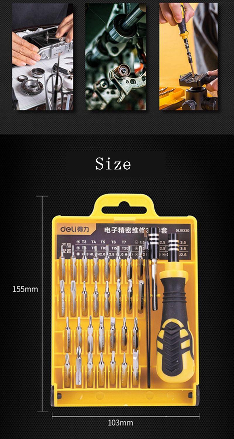 DELI-33-In-1-Precision-Electronics-Repair-Screwdriver-Tweezer-DIY-Toolkit-For-Tablets-Phone-Computer-1564019