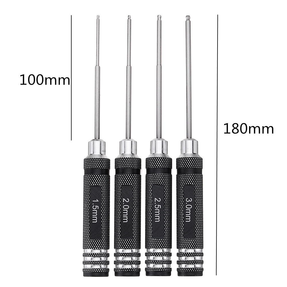 Drillpro-4pcs-H15202530mm-HSS-Ball-Screwdrivers-Tool-Kit-Black-Repair-Tool-Set-1362203