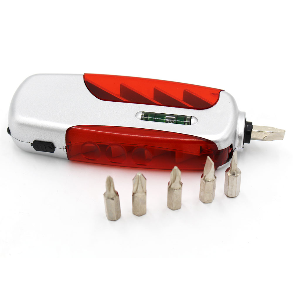 Multi-function-4-In-1-Mini-Tool-With-Level-One-Meter-Measuring-Tape-6pcs-Screwdrivers-Head-And-LED-L-1382480