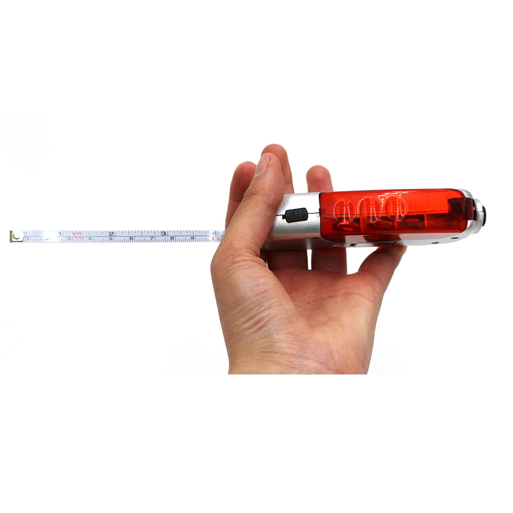 Multi-function-4-In-1-Mini-Tool-With-Level-One-Meter-Measuring-Tape-6pcs-Screwdrivers-Head-And-LED-L-1382480
