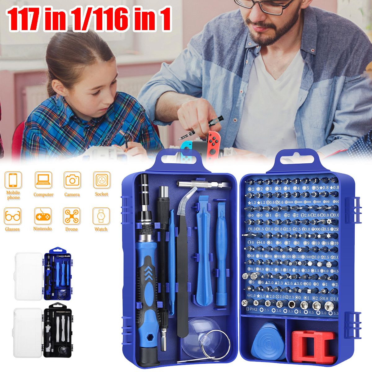 Precision-Screwdriver-Kit-116-in-1-with-Bits-Screwdrivers-Magnetic-Driver-Kit-with-Flexible-Shaft-Ex-1608392