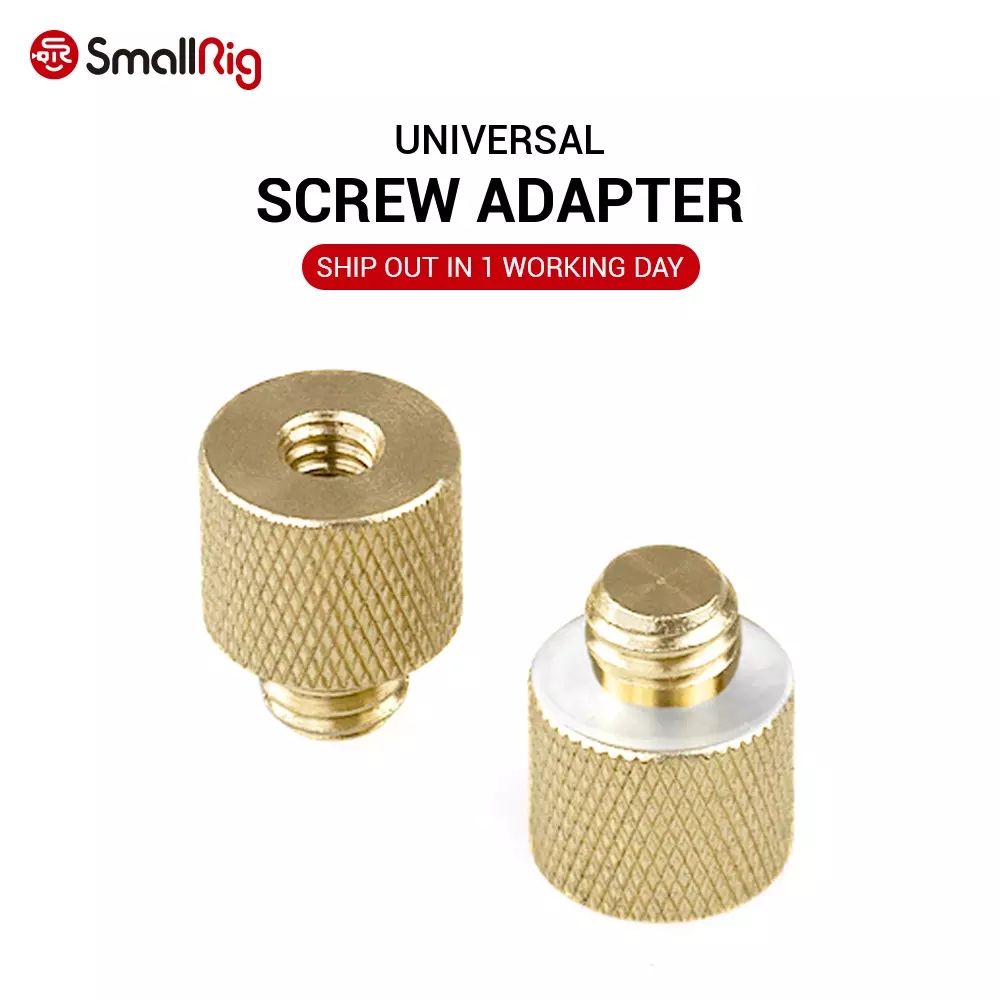 SmallRig-1069-14-Inch-Female-to-38-Inch-Male-Tripod-Thread-Brass-Screw-Adapter-2pc-per-pack-1767795