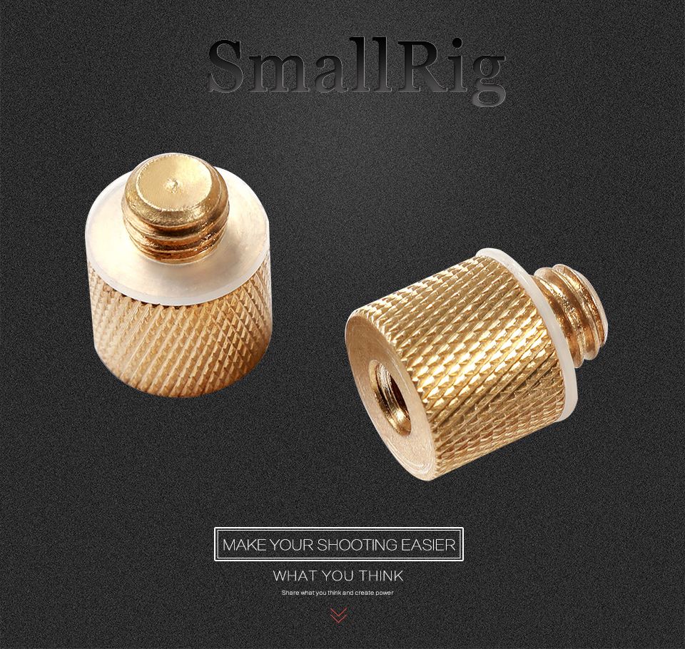 SmallRig-1069-14-Inch-Female-to-38-Inch-Male-Tripod-Thread-Brass-Screw-Adapter-2pc-per-pack-1767795