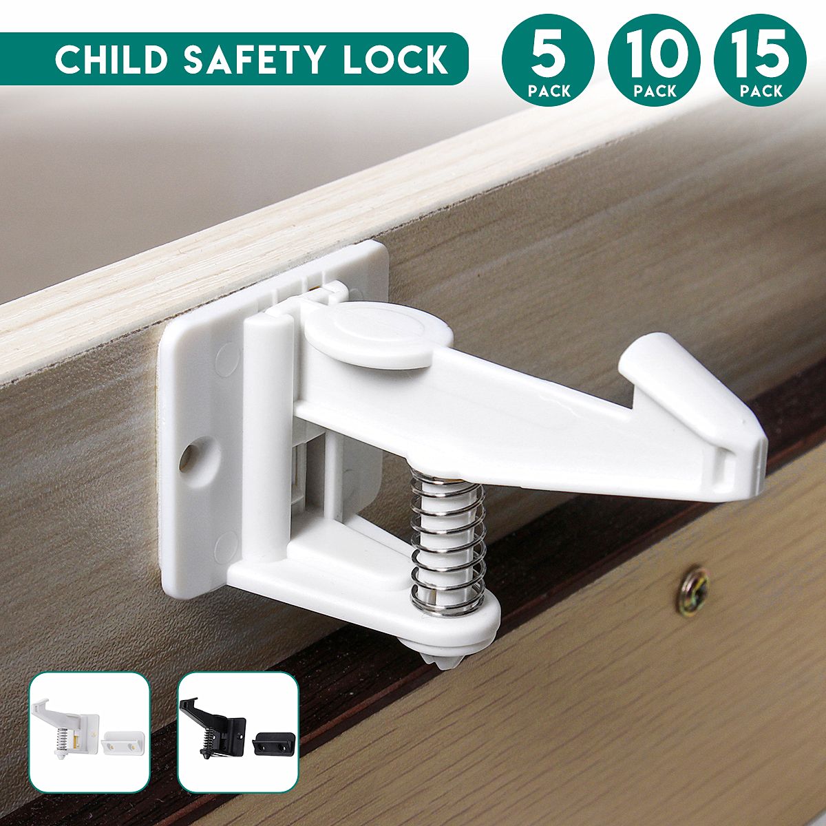 51015Pcs-No-Drilling-Cabinet-Door-Lock-Child-Safety-Keys-Lock-Adhesive-Locking-1531938