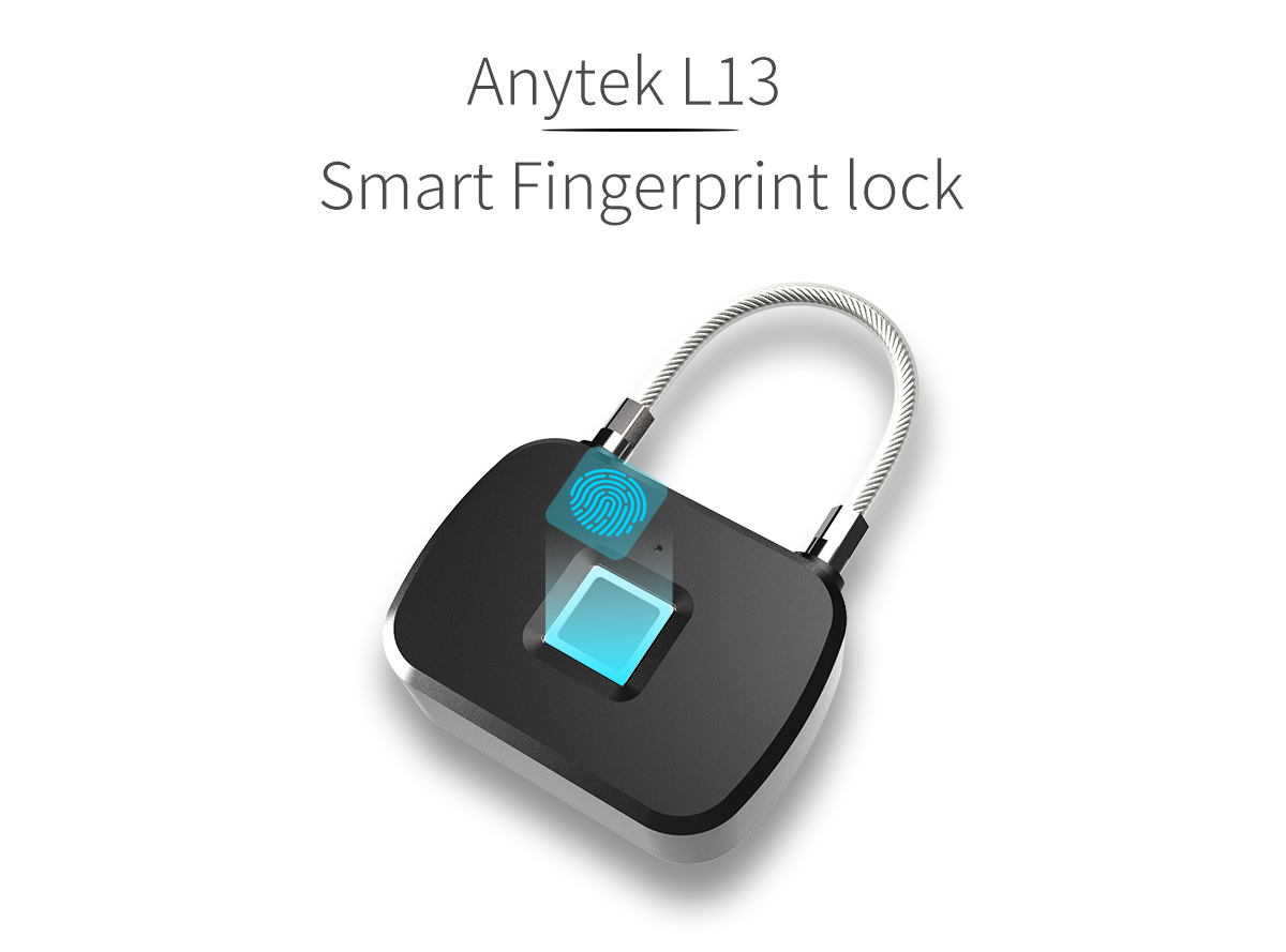 ANYTEK-L13-Fingerprint-Security-Keyless-Lock-Plastic-Three-Color-Light-Wire-Rope-Lock-3M-10-Sets-of--1551236