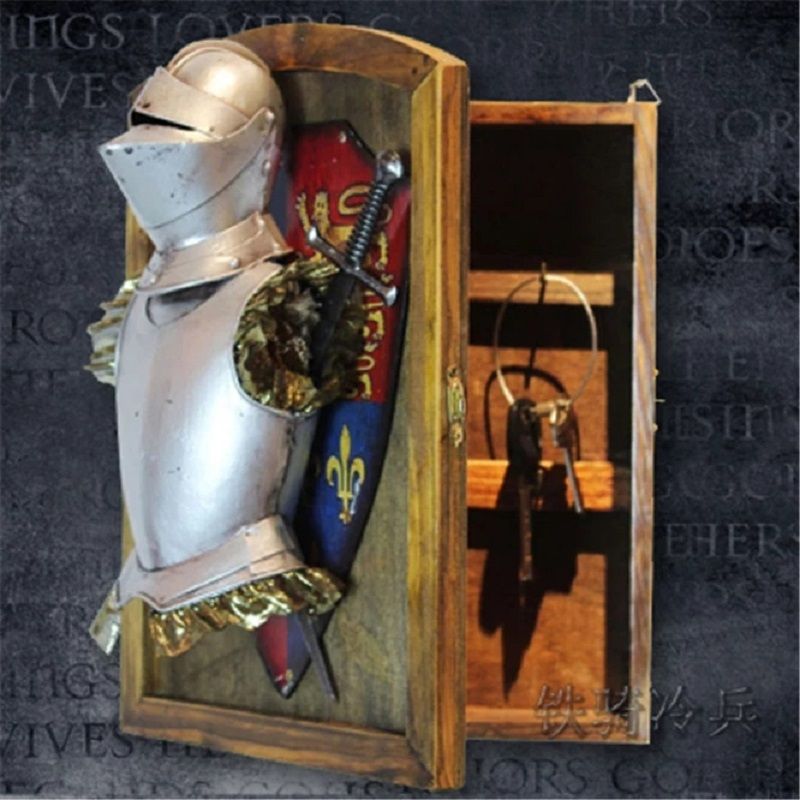 BH100-Creative-Retro-Vintage-Knight-Wall-mounted-Key-Card-Lock-Box-Storage-Box-Home-decoration-Safe--1752176