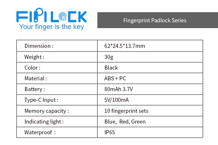 FipiLock-FL-P4-Pearl-BlackSilver-Ip65-Outdoor-Waterproof-Plastic-Fingerprint-Lock-Biometric-Padlock--1551233