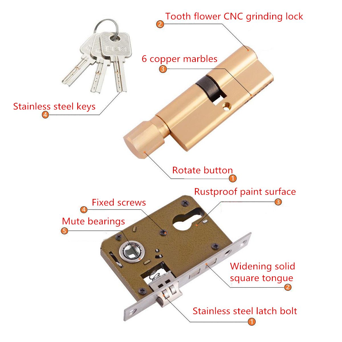 Mechanical-Interior-Door-Handle-Cylinder-Lock-Lever-Latch-Home-Security-Set-1258900