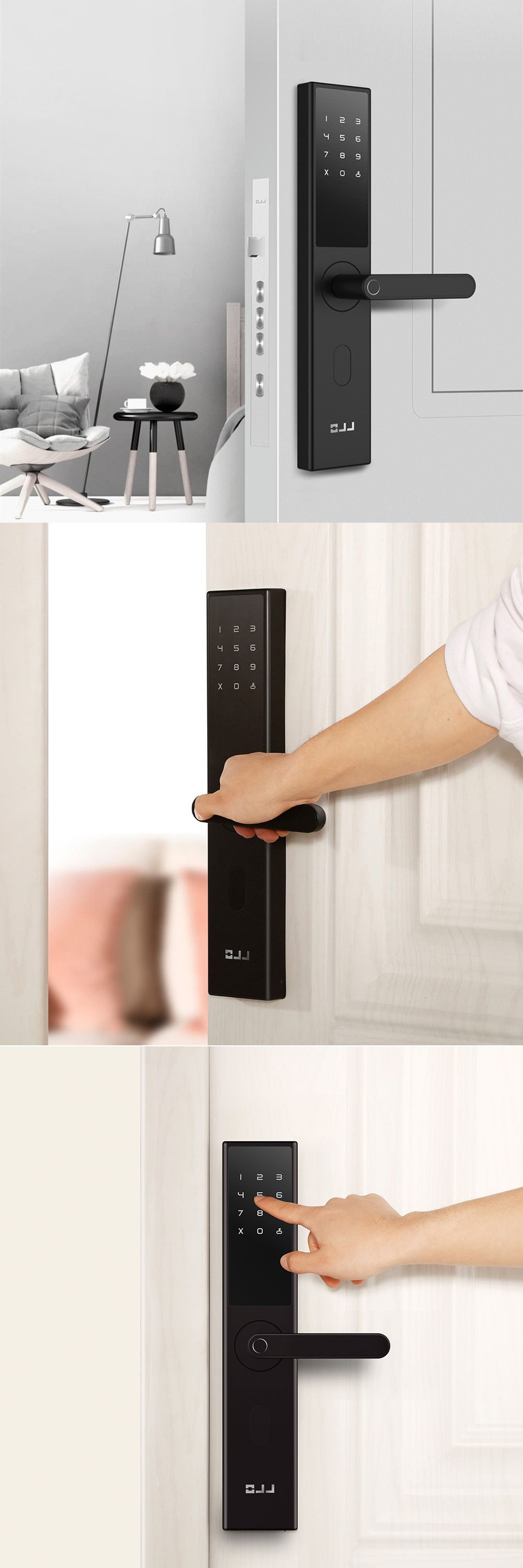OJJ-X1-Smart-Door-Lock-Mortise-Lock-Intelligent-Fingerprint-Password-Key-bluetooth-Security-Works-Wi-1524880