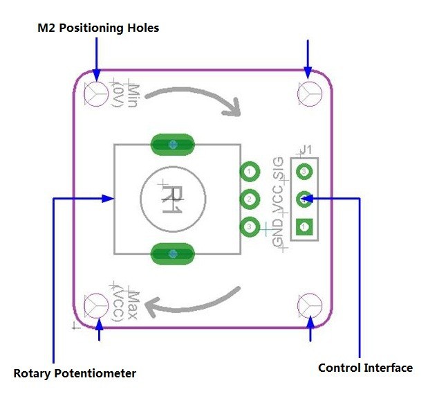 10Pcs-Adjustable-Potentiometer-Volume-Control-Knob-Switch-Rotary-Angle-Sensor-Module-1271279