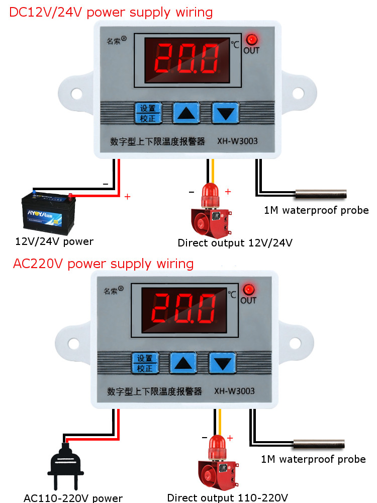 3pcs-24V-XH-W3003-Micro-Digital-Thermostat-High-Precision-Temperature-Control-Switch-Temperature-Ala-1644487