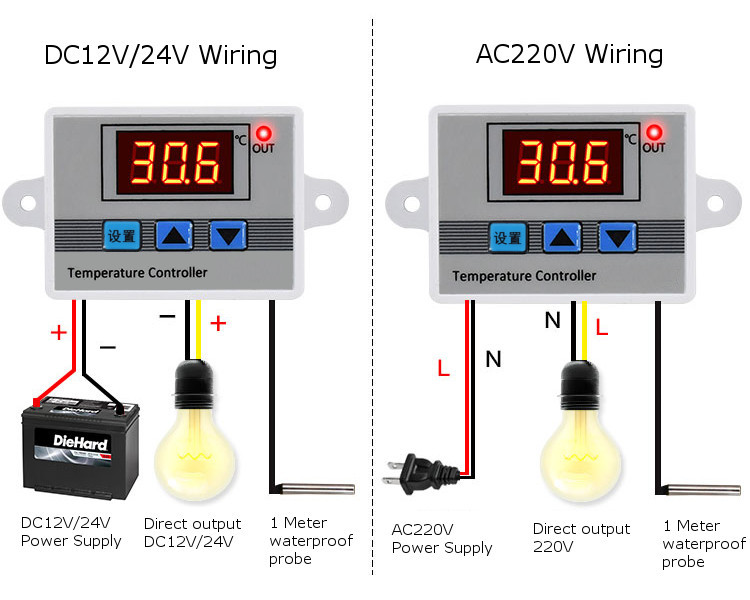 5pcs-24V-XH-W3002-Micro-Digital-Thermostat-High-Precision-Temperature-Control-Switch-Heating-and-Coo-1637894