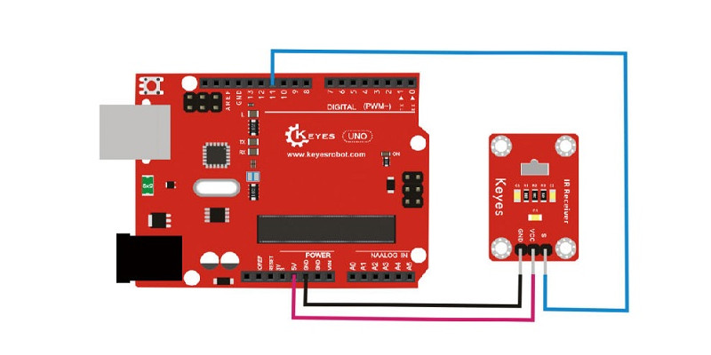 Keyes-Brick-Infrared-Receiving-Sensor-pad-hole-with-Pin-Header-Module-Digital-Signal-1722825