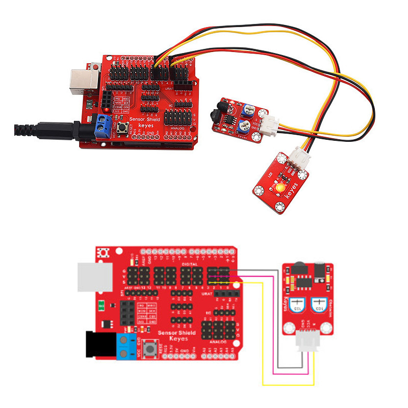 Keyes-Brick-Obstacle-Avoidance-SensorPad-hole-Anti-reverse-Plug-White-Terminal-Module-Digital-Signal-1722861