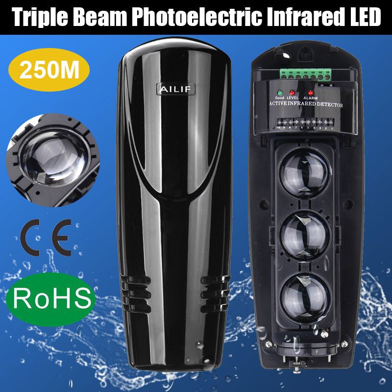 250M-Alarm-Triple-Beam-Photoelectric-Infrared-LED-Detector-Home-Garden-Security-System-Transmiter--R-1368586