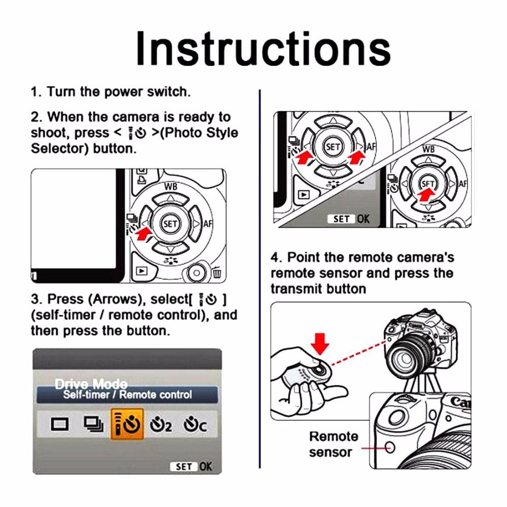 PULUZ-PU6501-Wireless-IR-Remote-Control-Shutter-Release-for-DSLR--SLR-Camera-1201551