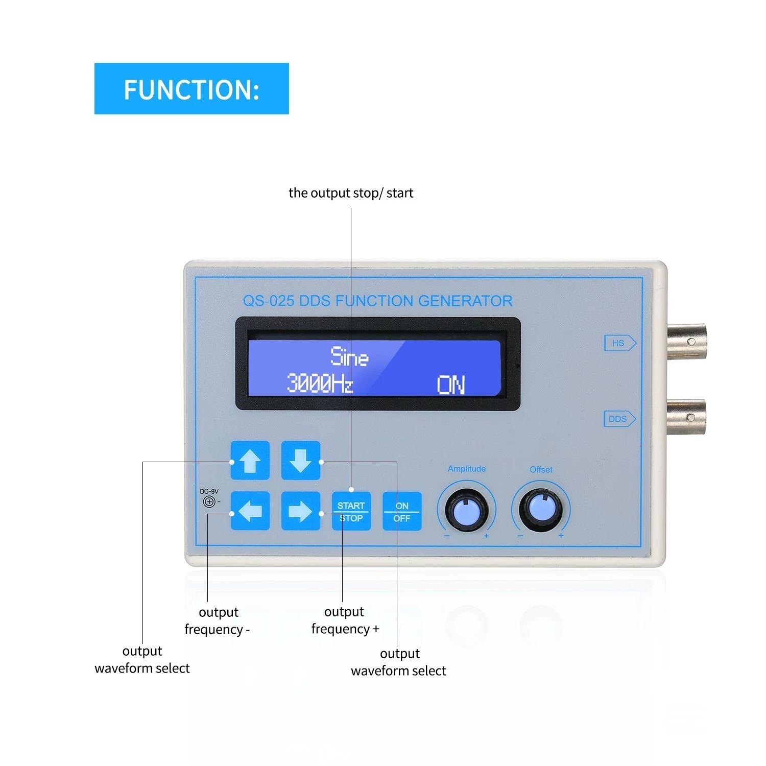 DDS-Function-Signal-Generator-Sine-Square-Triangle-Sawtooth-Wave-Low-Frequency-LCD-Display-USB-Cable-1715016