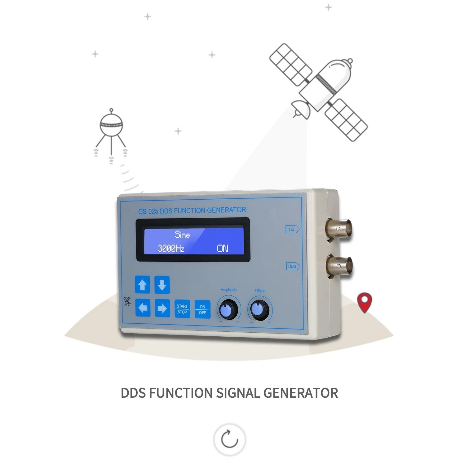 DDS-Function-Signal-Generator-Sine-Square-Triangle-Sawtooth-Wave-Low-Frequency-LCD-Display-USB-Cable-1715016