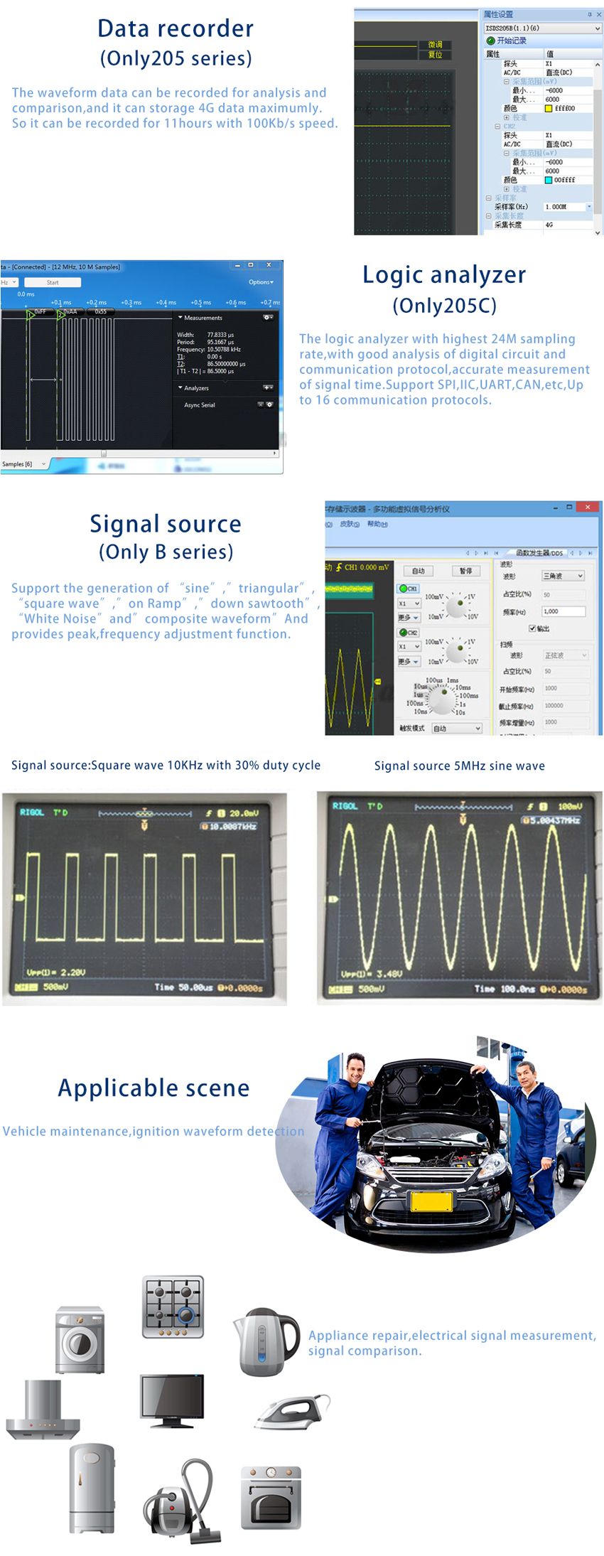 ISDS205X-Virtual-PC-USB-Oscilloscope-DDS-Signal-and-Logic-Analyzer-2CH-20MHz-Bandwidth-48MSas-8bit-A-1103052