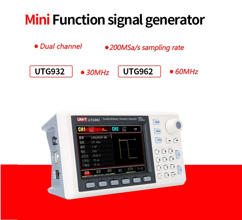 UNI-T-UTG932-UTG962-Function-Arbitrary-Waveform-Generator-Signal-Source-Dual-Channel-200MSs-14bits-F-1708357