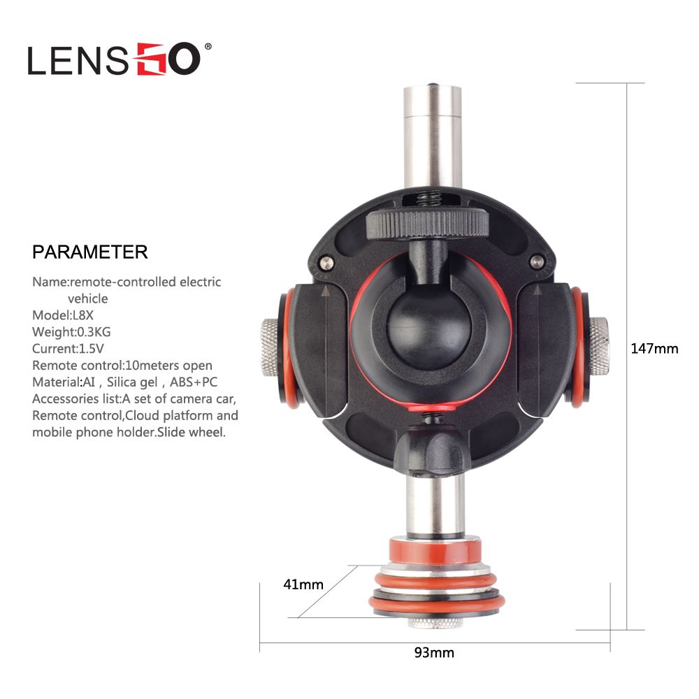 Lensgo-L8X-Slider-Dolly-Photography-Electronic-Car-with-Remote-Control-Ball-Head-Phone-Clip-1445055