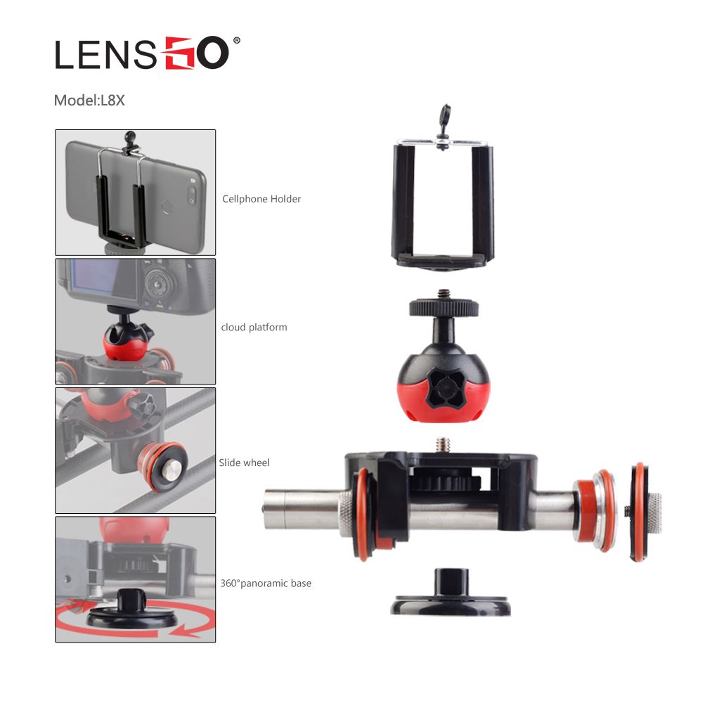 Lensgo-L8X-Slider-Dolly-Photography-Electronic-Car-with-Remote-Control-Ball-Head-Phone-Clip-1445055