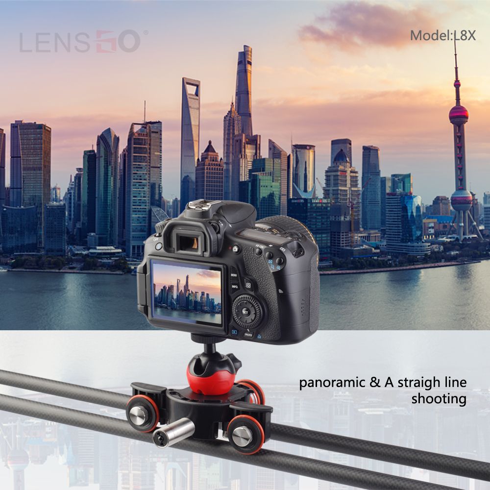 Lensgo-L8X-Slider-Dolly-Photography-Electronic-Car-with-Remote-Control-Ball-Head-Phone-Clip-1445055