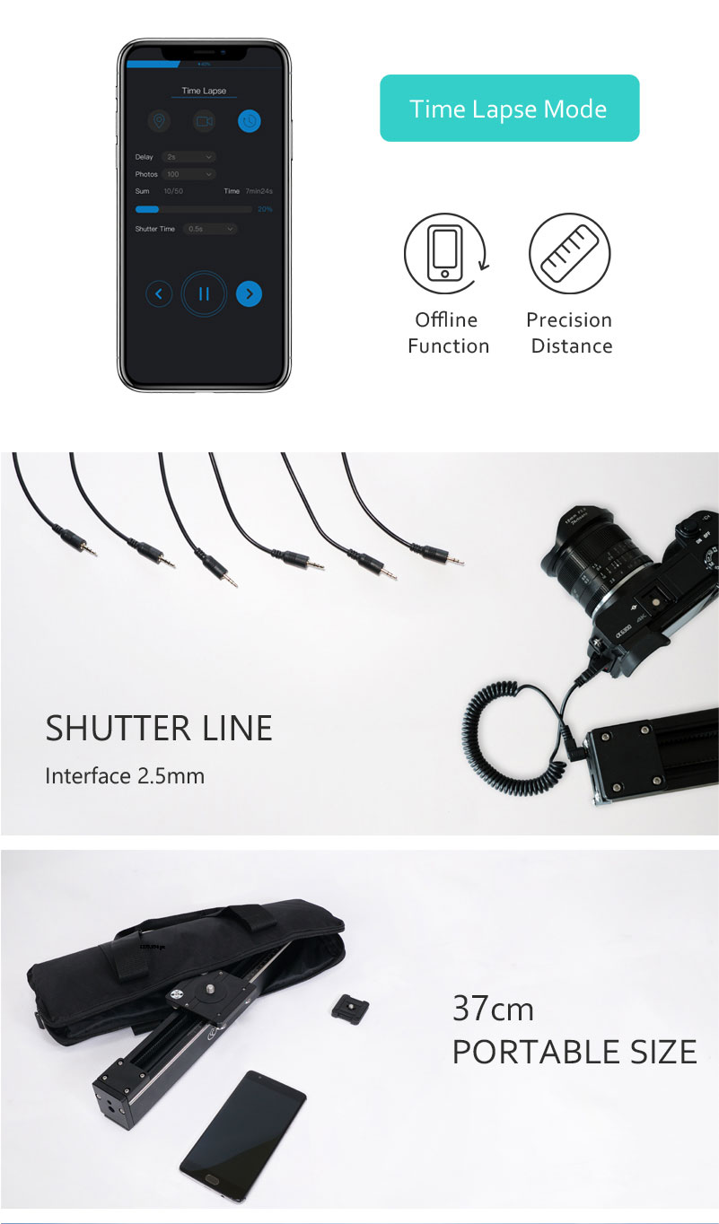 YC-Onion-37CM-Aluminum-Motorized-bluetooth-APP-Control-Slider-Dolly-Stabilizer-1347653