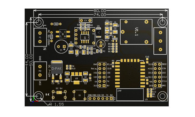 10pcs-ESP-12F-ACDC-Power-Supply-ESP8266-AC90-250VDC7-12VUSB5V-WIFI-Single-Relay-Module-Development-B-1660483