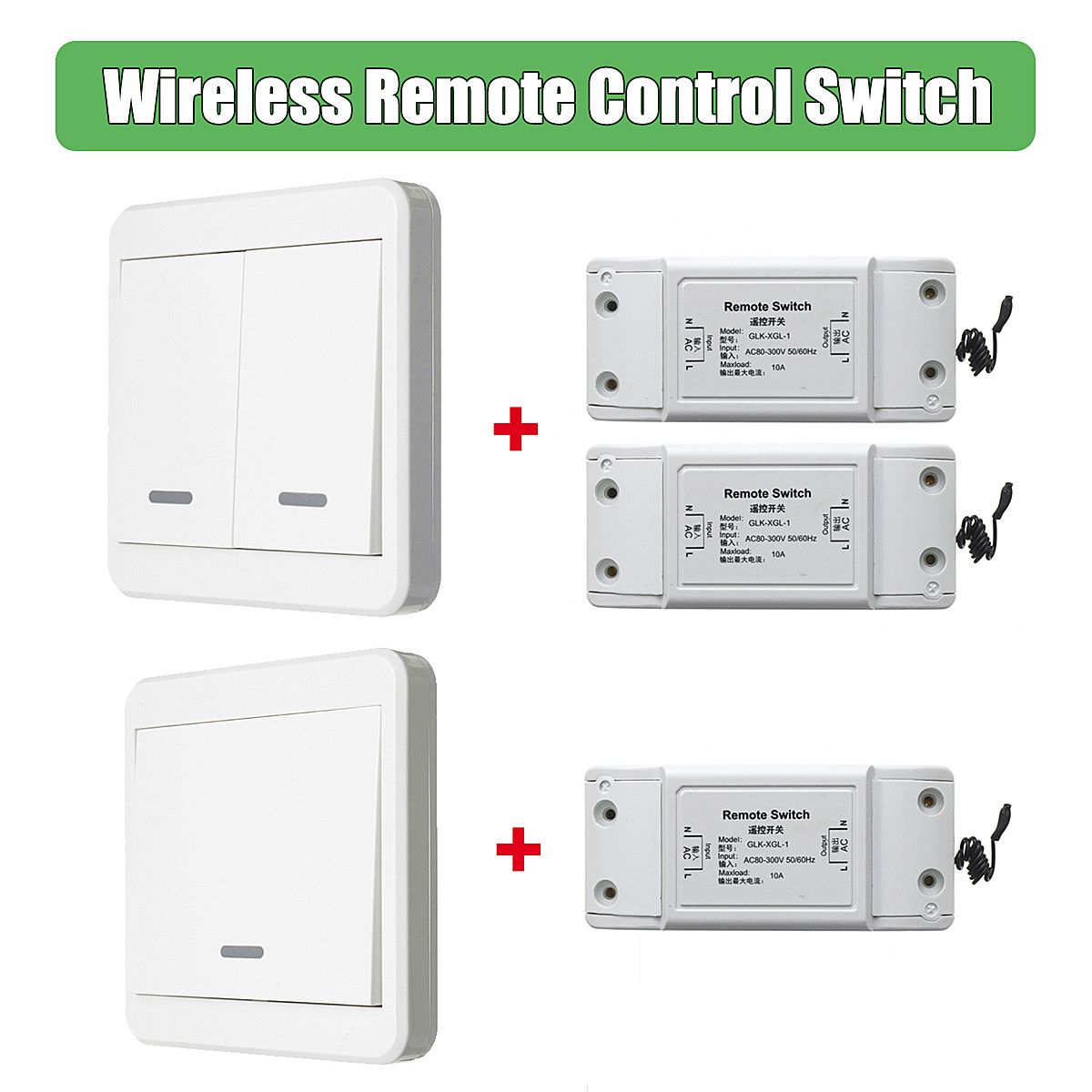 12-Way-Light-Lamp-Wall-Wireless-Remote-Control-Switch-Module-ONOFF--Receiver-1634438