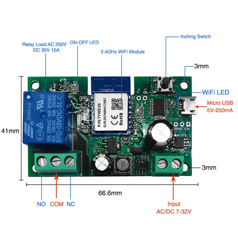 1CH-Single-Channel-Jog-Switch-WiFi-Relay-Wireless-Remote-Control-Module-Timing-Intelligent-Remote-1527021