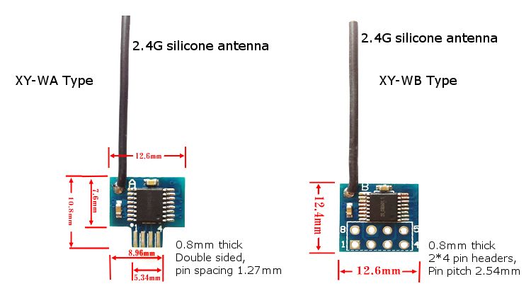 20pcs-24G-33V-XY-WB-Wireless-Module-Transceiver-Long-Distance-Low-Power-Anti-interference-LT8920-ult-1548393