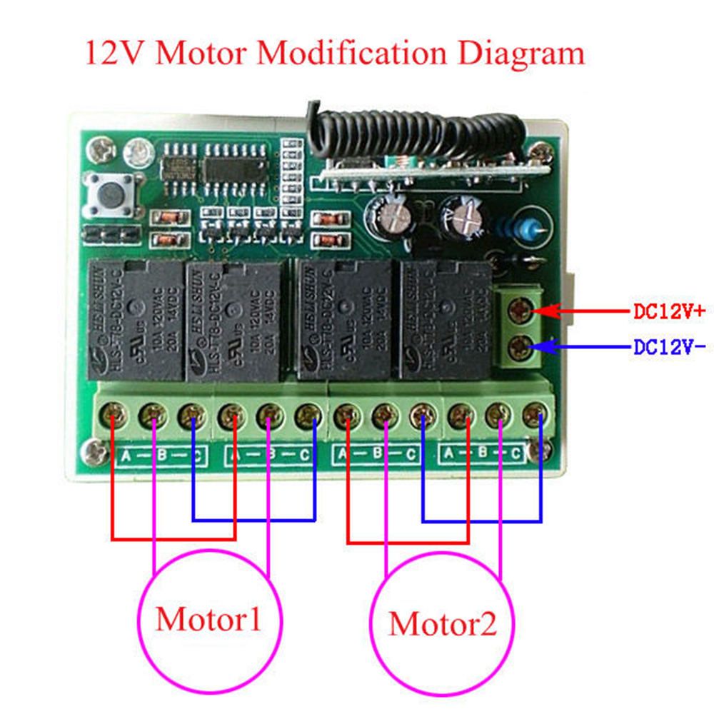 433MHz-DC-12V-Learning-Type-Four-Way-Wireless-Remote-Control-Switch-4CH-Channel-Relay-Control-Module-1337455