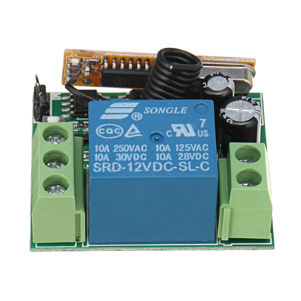 433Mhz-DC12V-1CH-Wireless-Remote-Control-Switch-Relay-Receiver-Module--2-RF-Transmitter-1326823